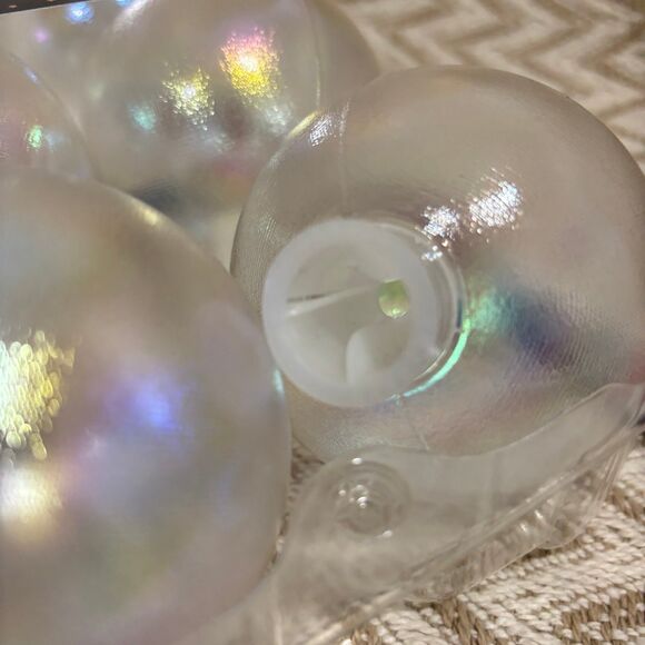 9 Vintage Barcana Clear Iridescent Light Covers Shatterproof 80mm Canada Made - Picture 9 of 10